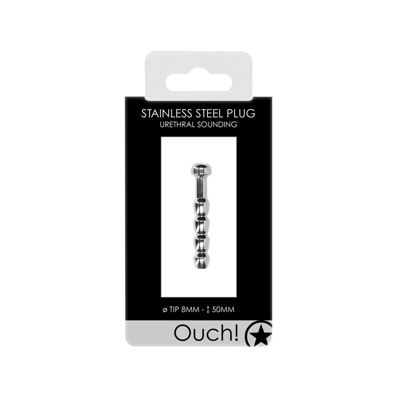 Ouch! Urethral Sounding - Metal Plug - 8mm